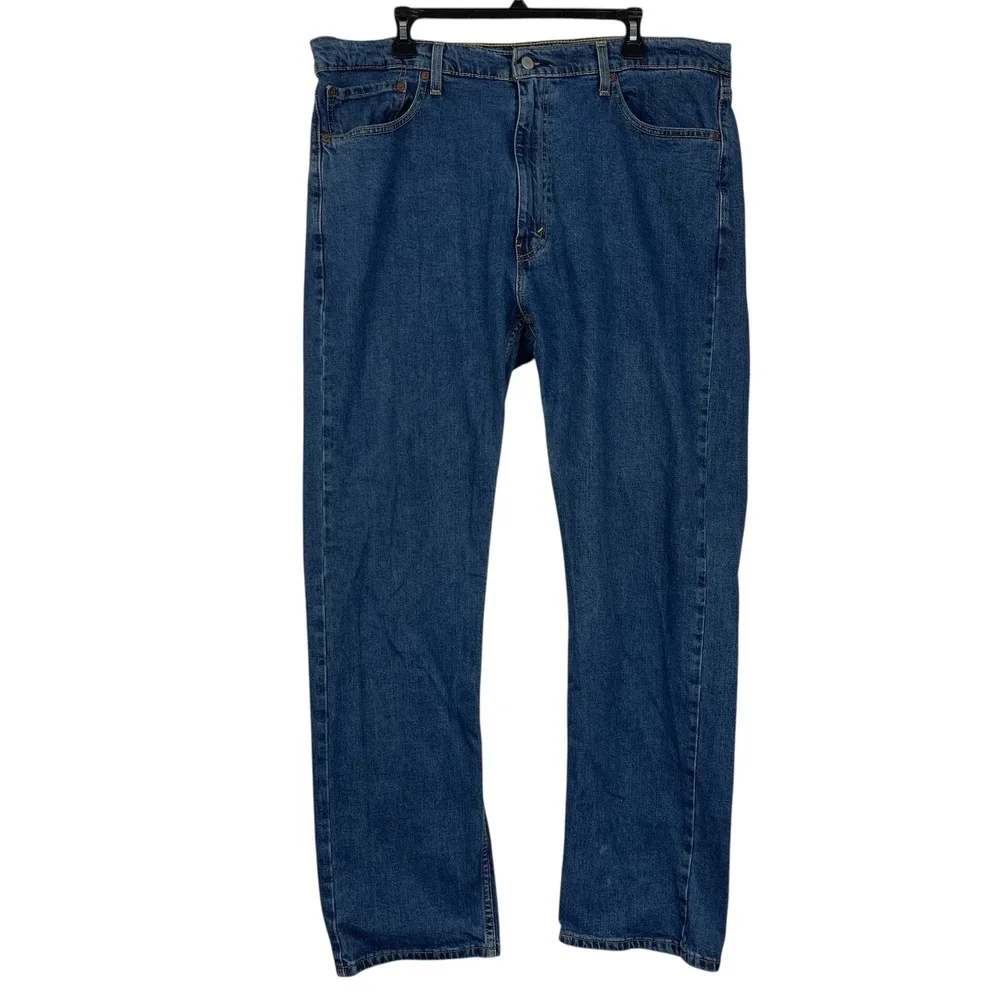 Levi's 505 Jeans Regular Fit Straight Dark Wash Denim Pants Classic 40x32‎